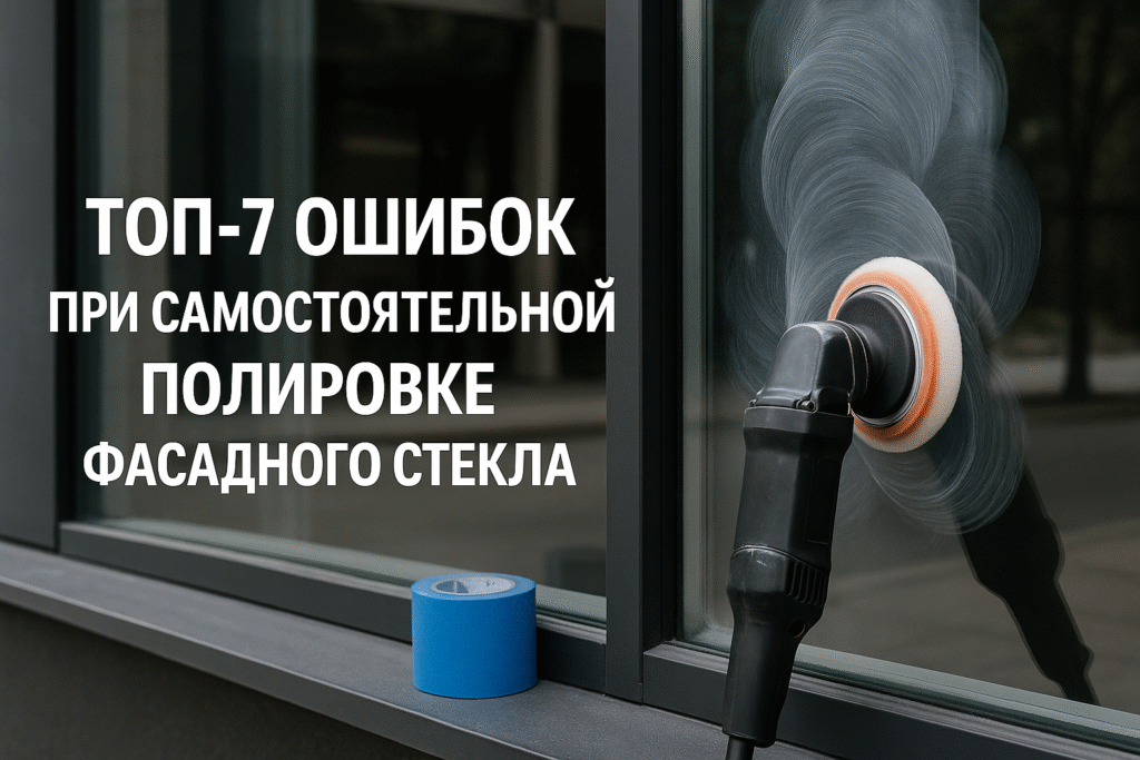 ТОП 7 ошибок при самостоятельной полировке фасадного стекла